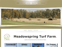 Tablet Screenshot of meadowspringturf.com